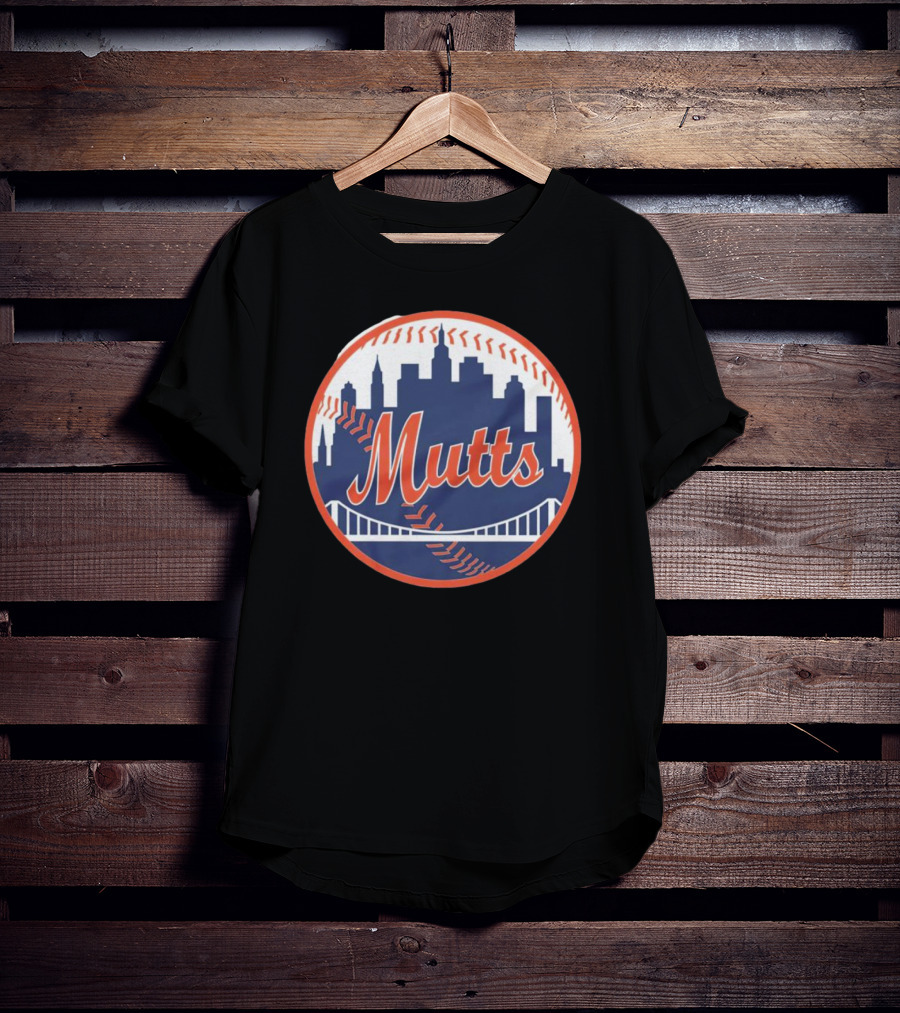 New York City Skyline Baseball Mutts T-Shirt