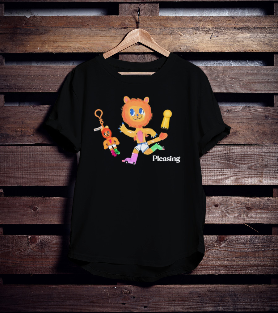Pleasing The Lion's Underpants Bundle Colorful Roller Skating Character And Keychain T-Shirt