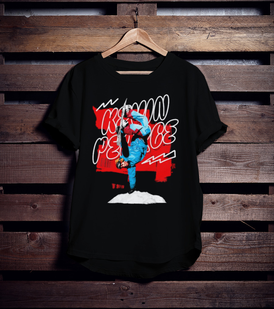 Kevin Pearce Snowboarding Handstand Pose Red And White T-Shirt