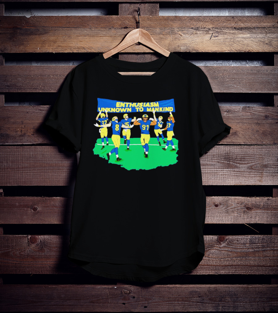 Michigan Wolverines Enthusiasm Unknown To Mankind Football Players Celebrating T-Shirt