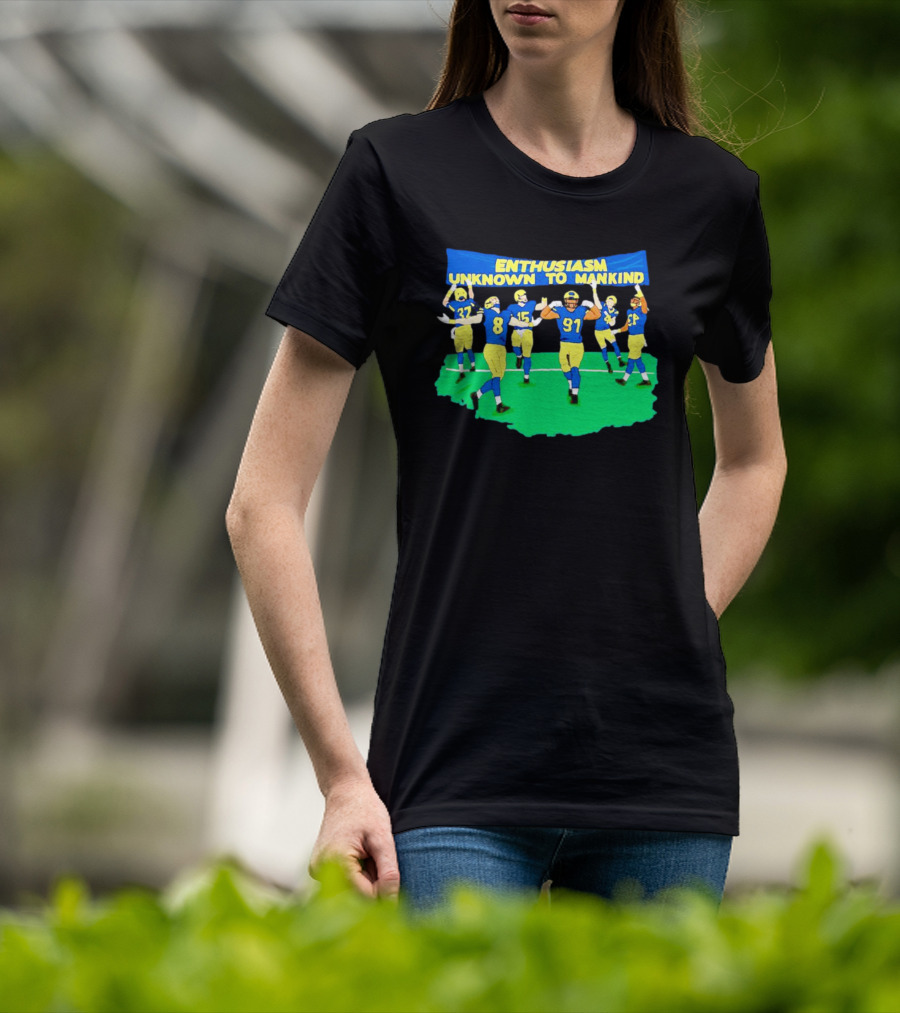 Michigan Wolverines Enthusiasm Unknown To Mankind Football Players Celebrating T-Shirt
