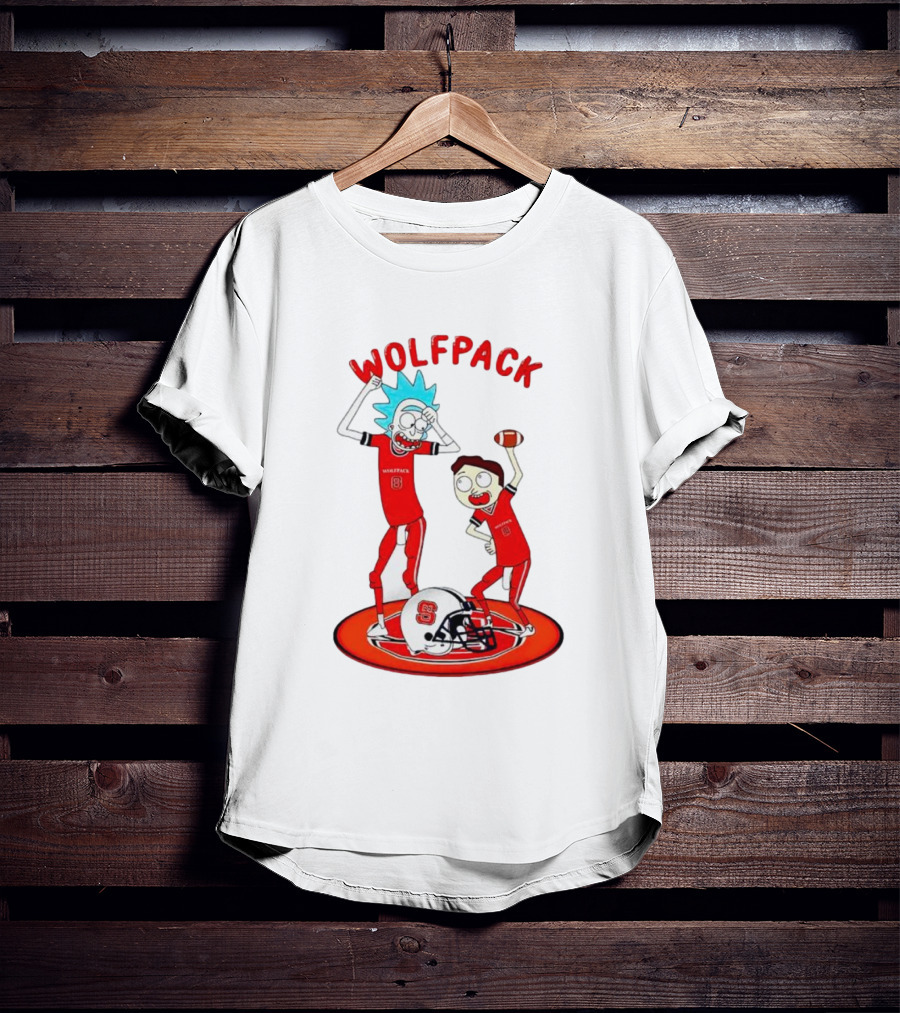 NC State Wolfpack Rick And Morty Football Dance Party T-Shirt