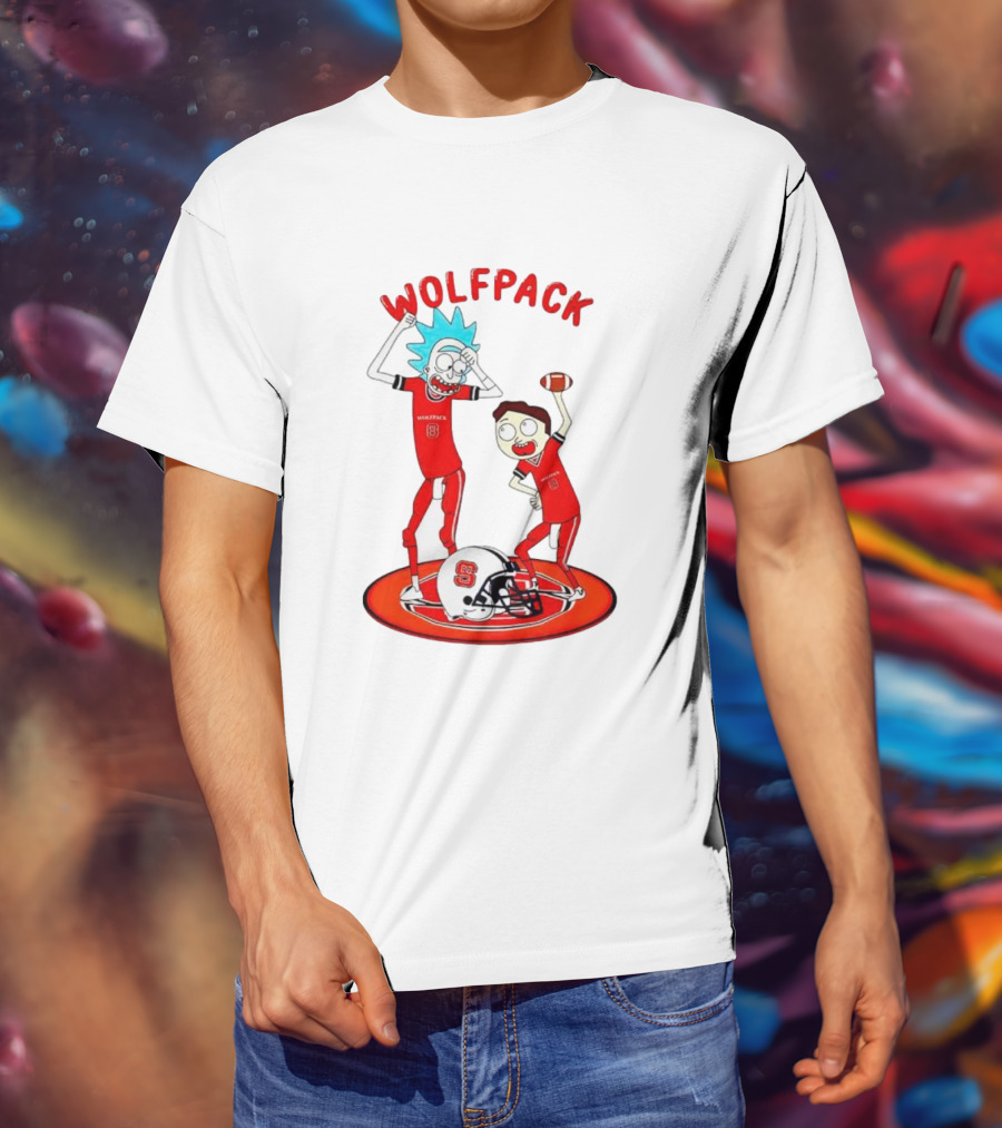 NC State Wolfpack Rick And Morty Football Dance Party T-Shirt