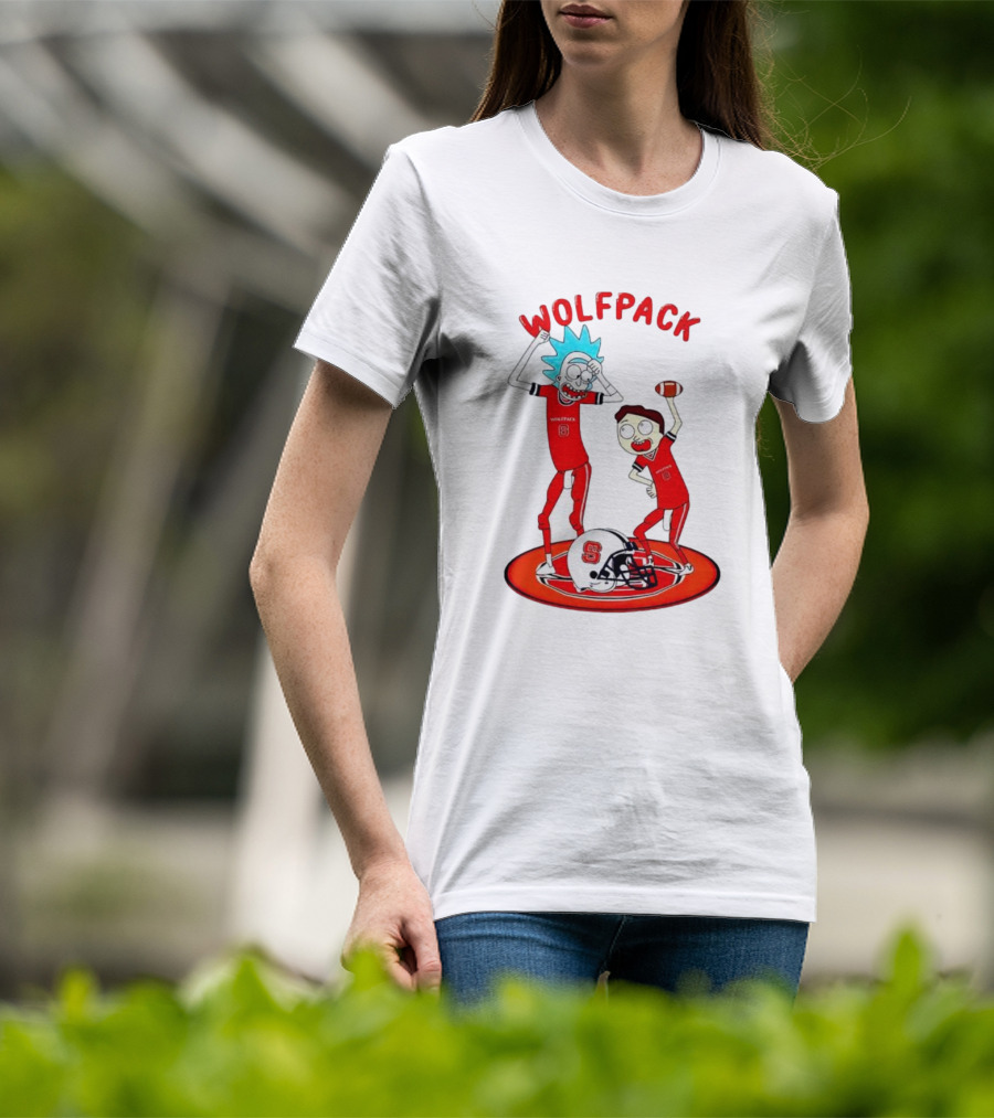 NC State Wolfpack Rick And Morty Football Dance Party T-Shirt