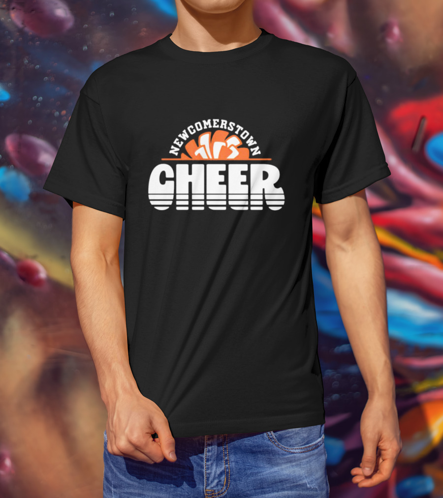 Newcomerstown Cheer Orange Megaphone T-Shirt