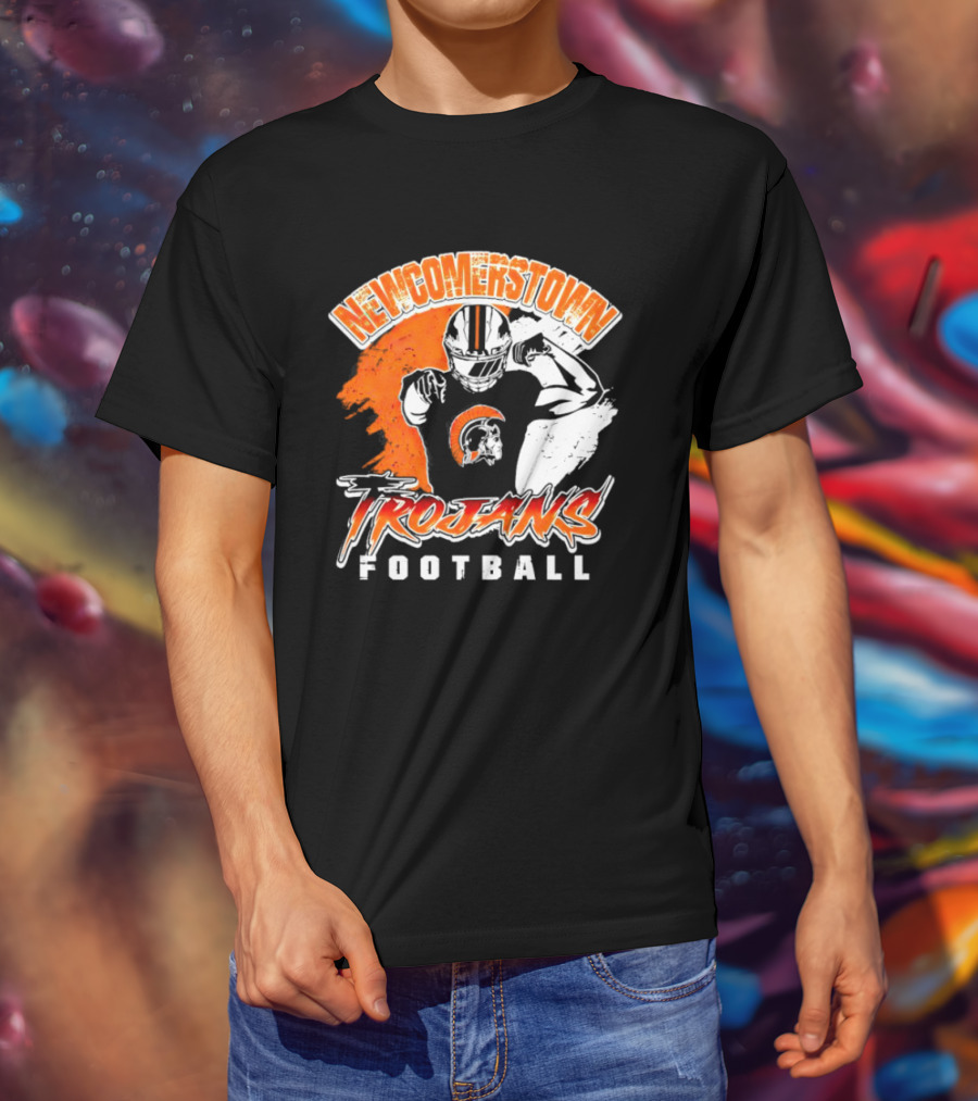Newcomerstown Trojans Football Fierce Spirit And Helmet T-Shirt