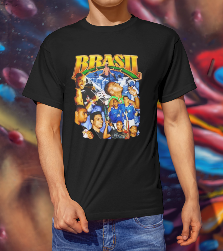 BRASIL Soccer Celebration Icons And Fans T-Shirt