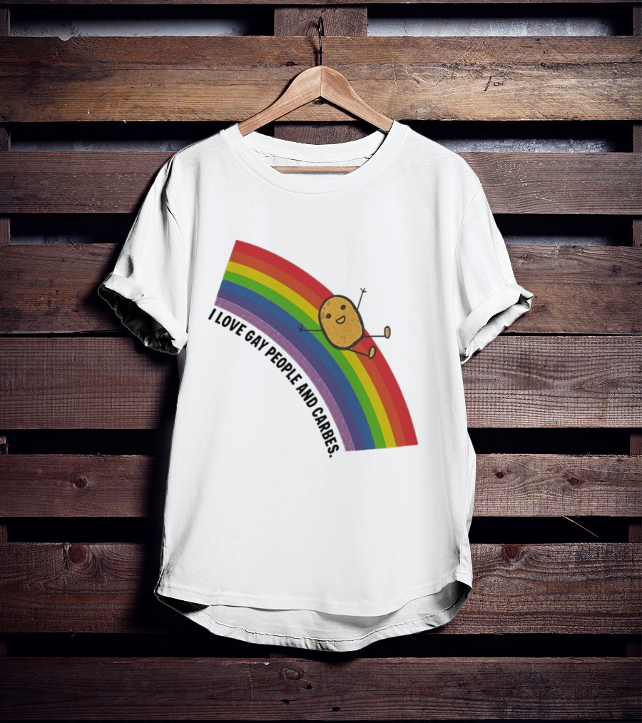 I Love Gay People And Carbes Rainbow Potato T-Shirt