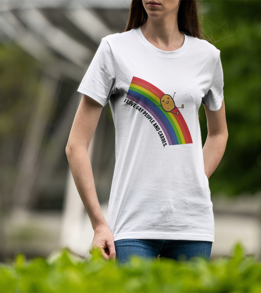 I Love Gay People And Carbes Rainbow Potato T-Shirt