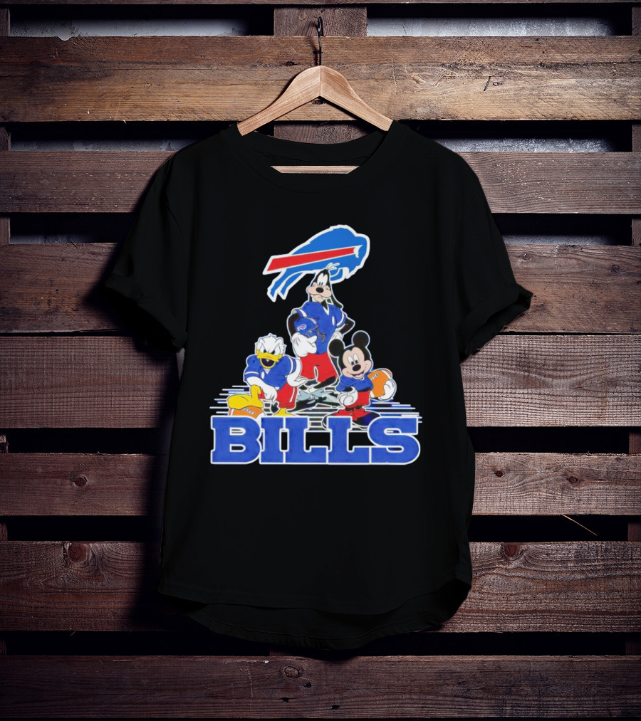 Mickey Mouse Characters Buffalo Bills NFL Sports T-Shirt