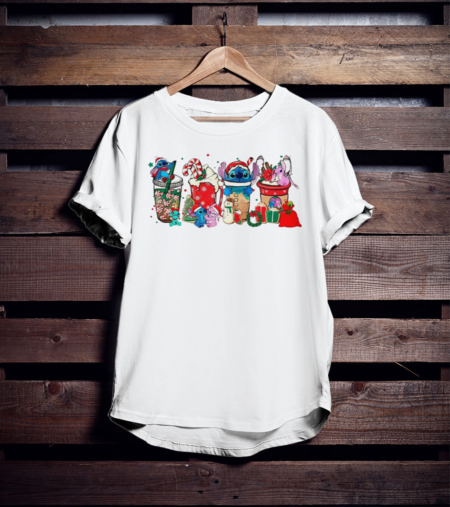 Blue Monster Angel Christmas Coffee Ugly Xmas Cups And Gifts T-Shirt