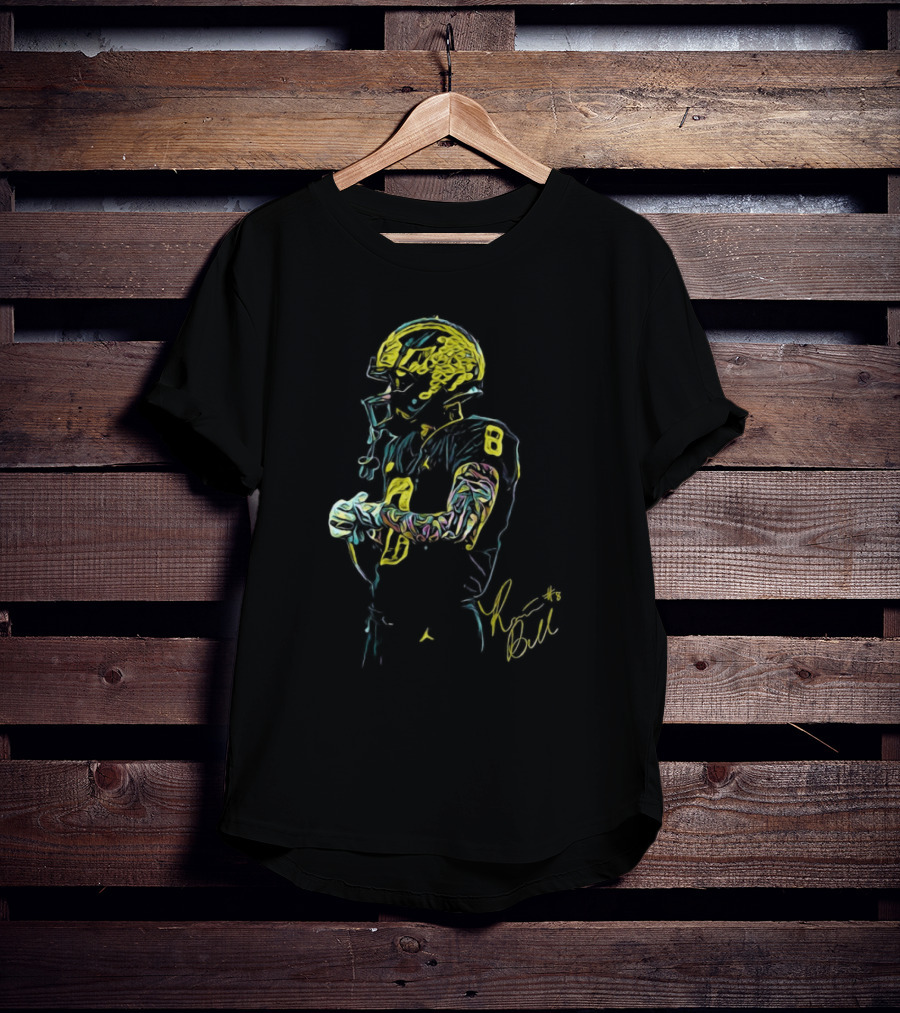 Ronnie Bell RB8 Signature Football Player Neon T-Shirt