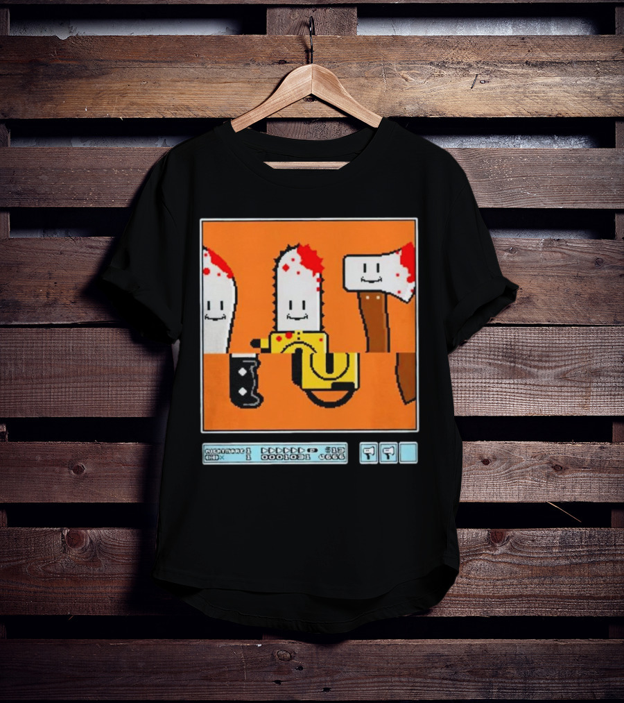 Roulette Halloween Retro Pixel Art Horror Icons T-Shirt
