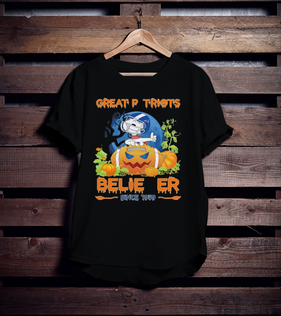 Great Patriots Believer Snoopy Halloween Since 1959 T-Shirt