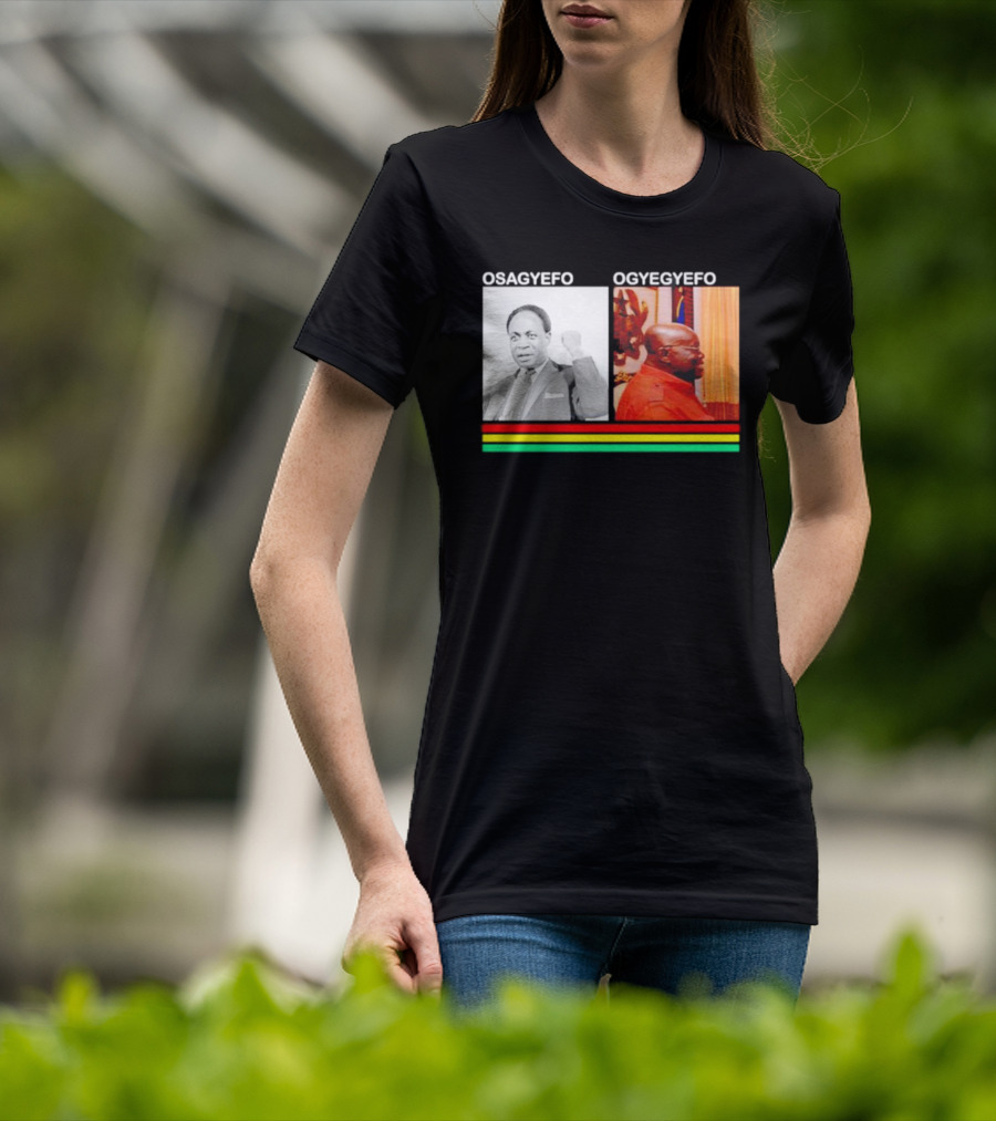 Osagyefo Ogyegyefo With Red Yellow Green Stripes T-Shirt