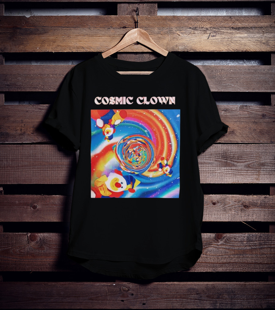 Cosmic Clown Whirlwind Of Colorful Jesters T-Shirt
