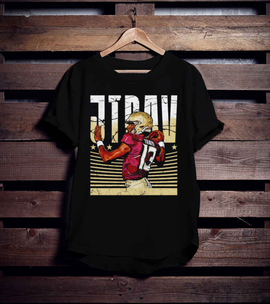 JTrav Jordan Travis Football Stars Stripes T-Shirt