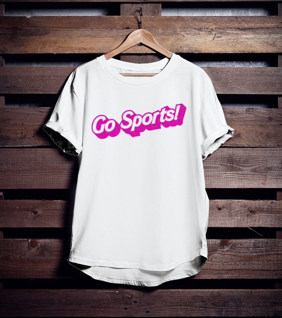 Barbie Go Sports Enthusiast Pink Bold Typography T-Shirt