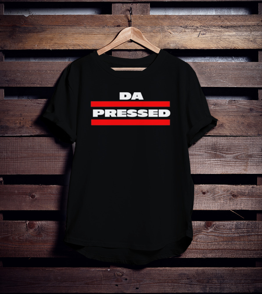 DA PRESSED Parody With Vintage Red And White Bars T-Shirt