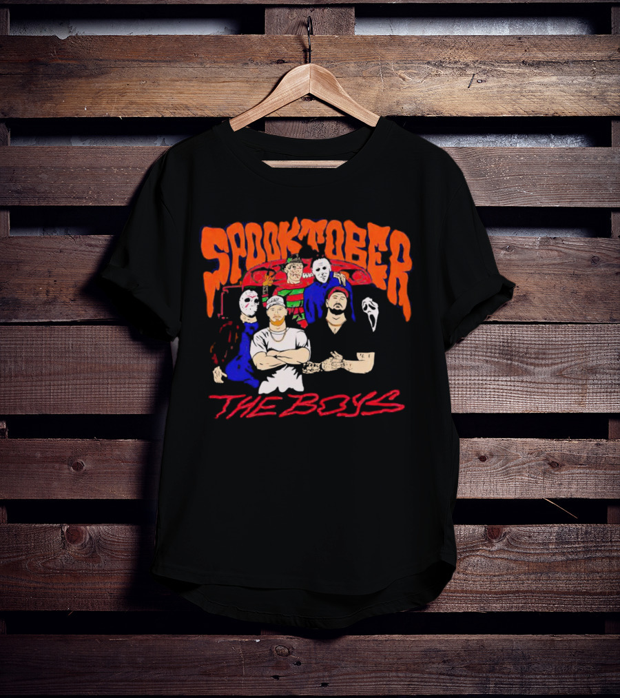 Spooktober Horror Movies The Boys Halloween Mask Group T-Shirt