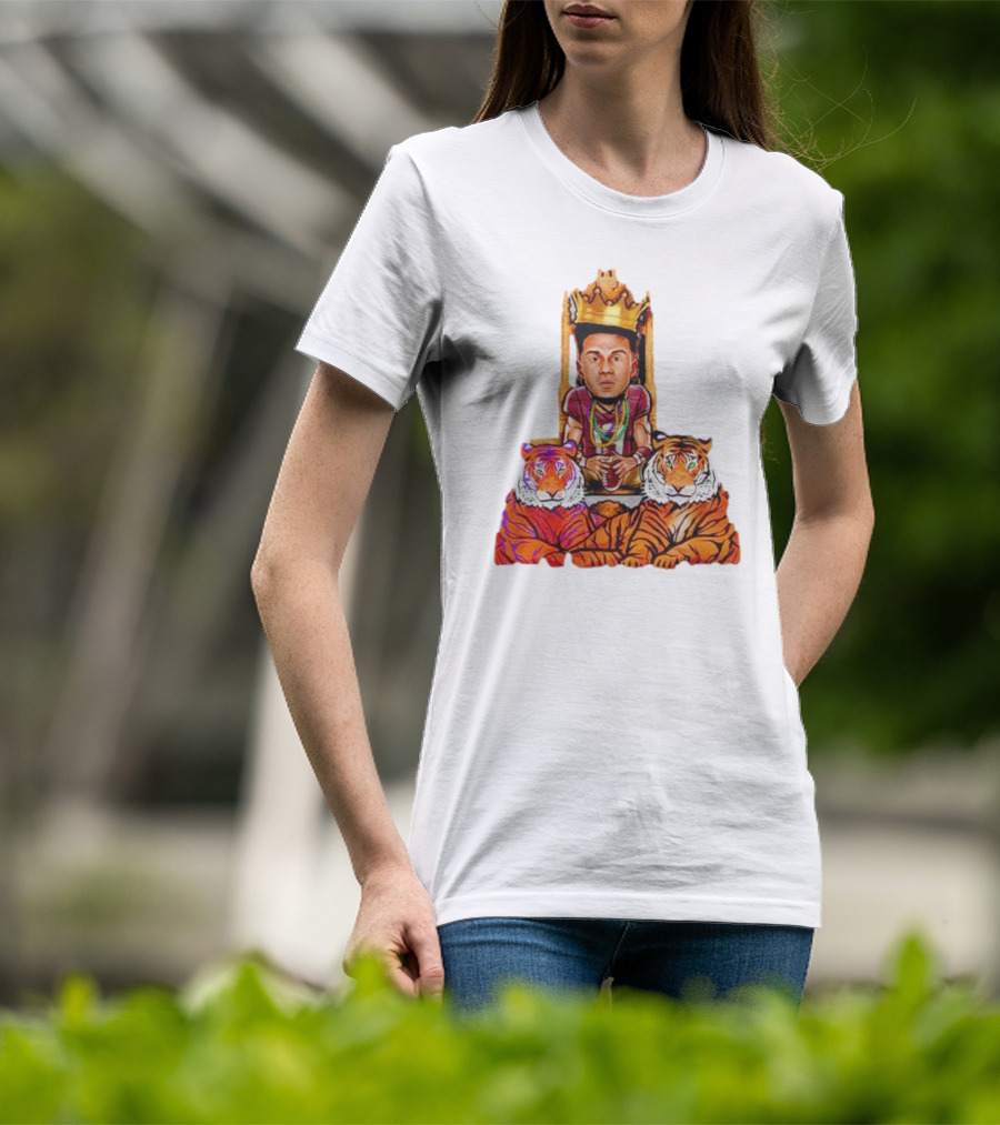 Jordan Travis King On Throne With Tigers Joe Exotic T-Shirt
