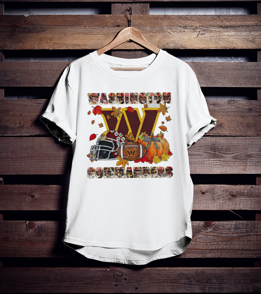 Washington Commanders Fall Helmet Football Pumpkin T-Shirt