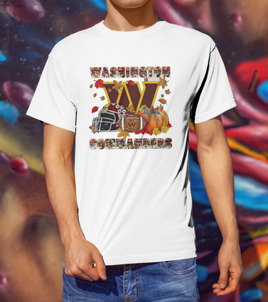 Washington Commanders Fall Helmet Football Pumpkin T-Shirt