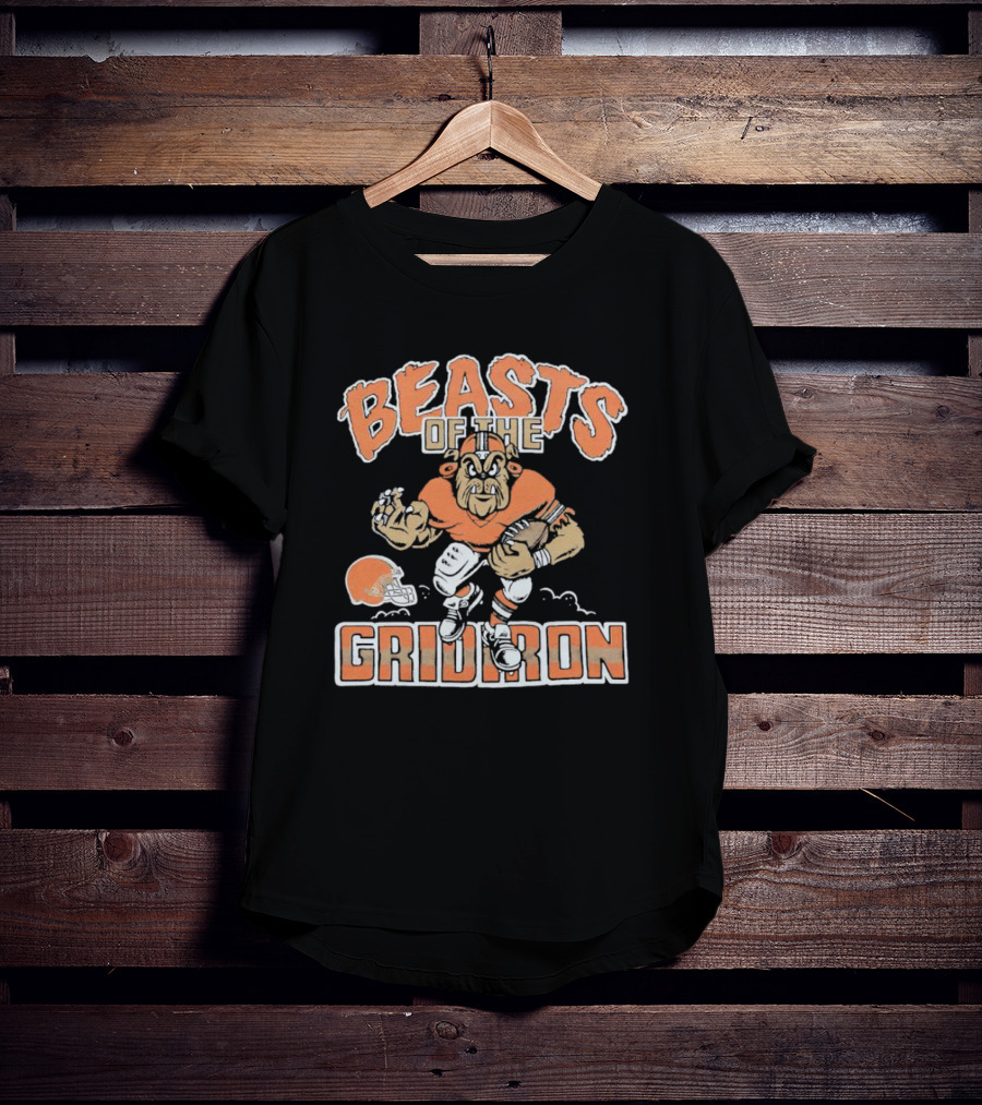 Cleveland Browns Beasts Of The Gridiron Football Bulldog T-Shirt