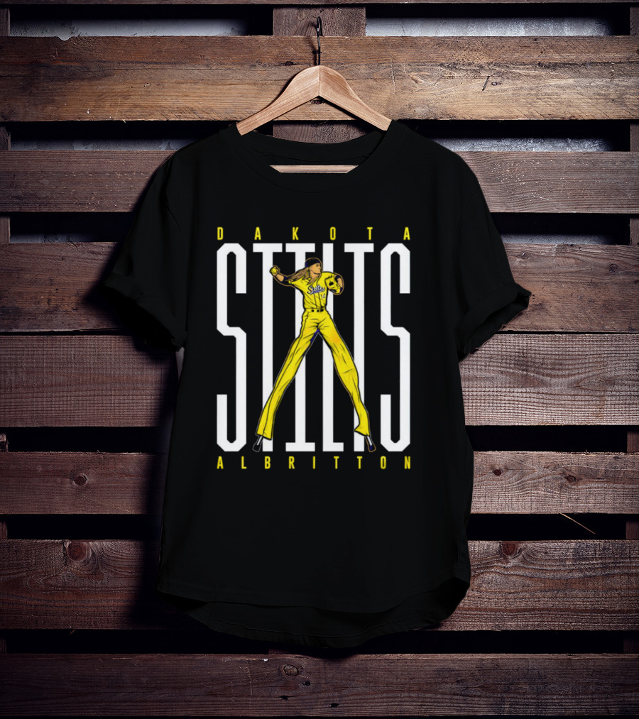Dakota Stilts Albritton Player In Yellow Uniform Iconic Pose T-Shirt