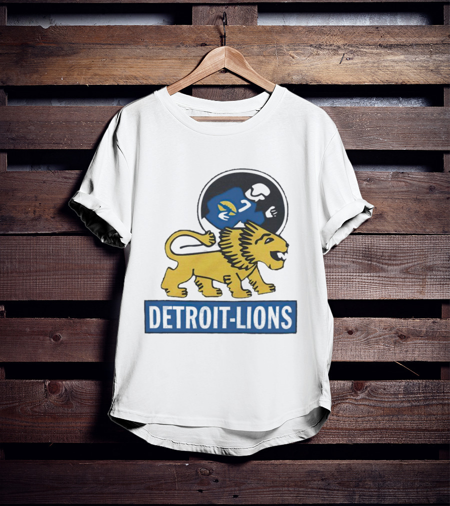 Detroit Lions 1952 Vintage Inspired Graphic With Classic Lion Emblem T-Shirt