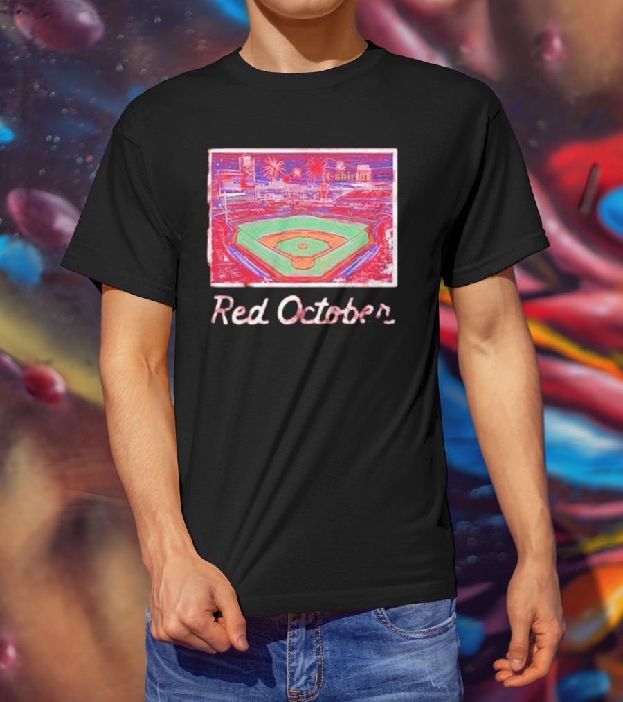 Red October Philadelphia Phillies Stadium Fireworks T-Shirt