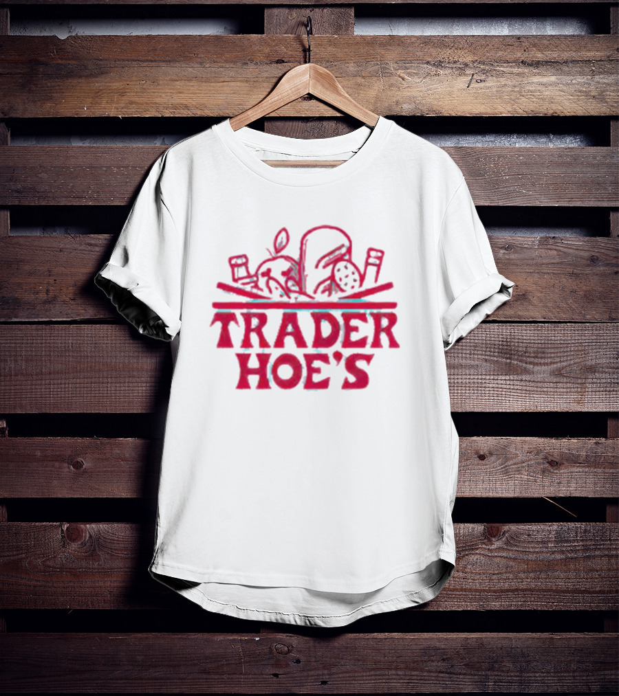 Trader Hoe’s Logo With Red Sketch Apparent Iconography T-Shirt