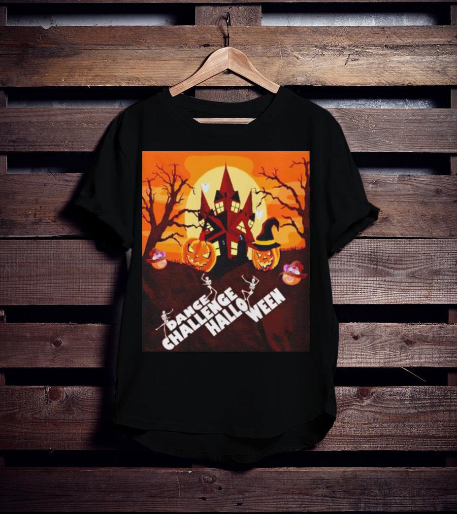 Dance Challenge Halloween Pumpkin Haunted House Spooky Night T-Shirt