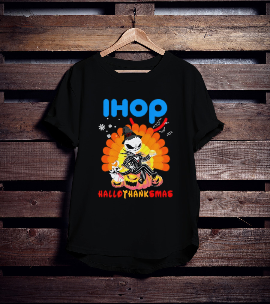 IHOP Jack Skellington HalloThanksMas Halloween T-Shirt