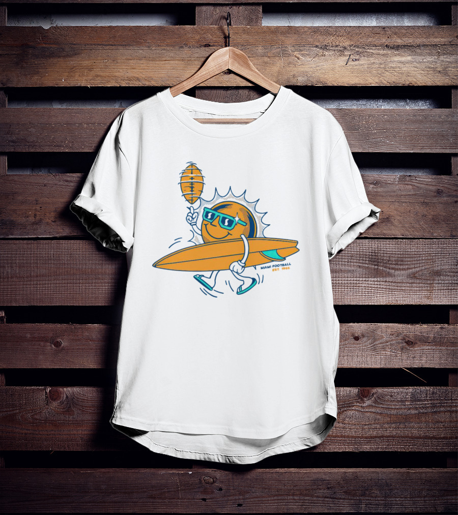 MiamI Football Sun Surfboard Est. 1926 T-Shirt