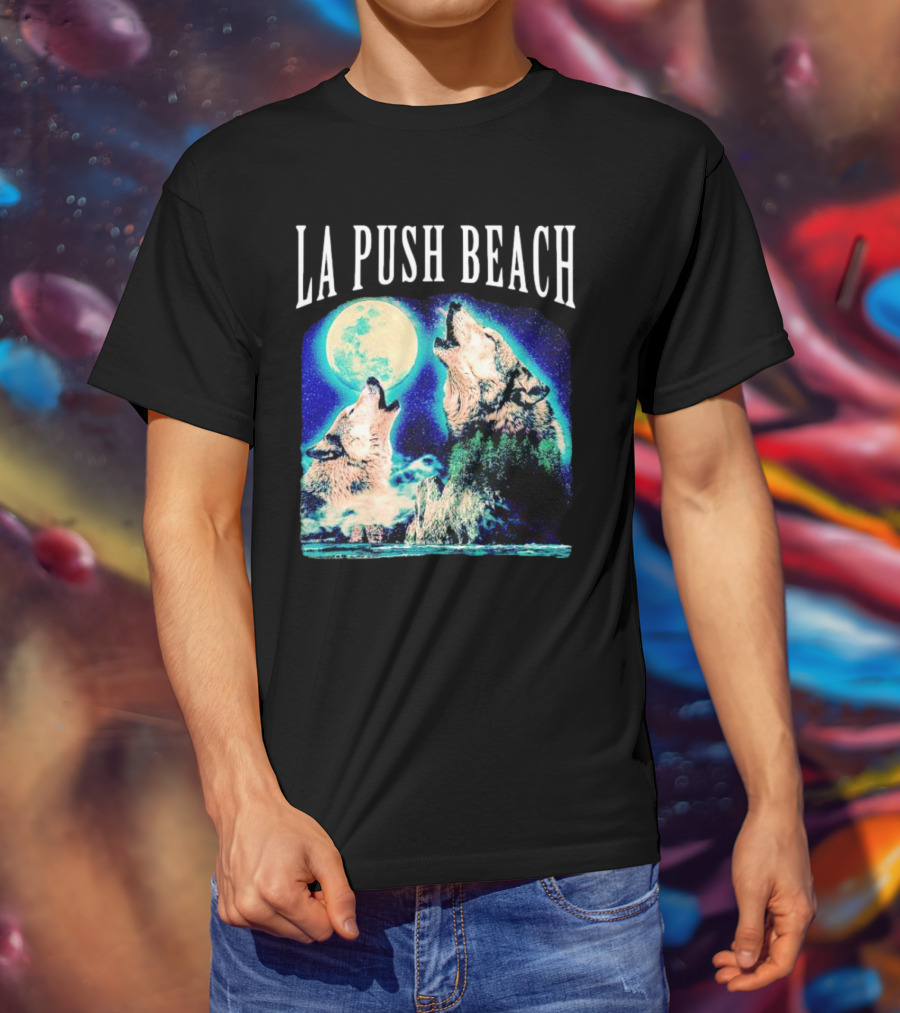 La Push Beach Wolves Howling At Full Moon T-Shirt