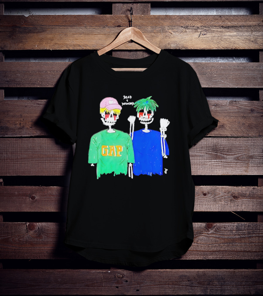 Dead And Detached Peep And Tracy Skeletons Wearing GAP T-Shirt