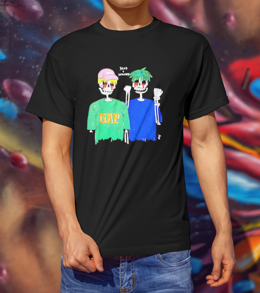 Dead And Detached Peep And Tracy Skeletons Wearing GAP T-Shirt