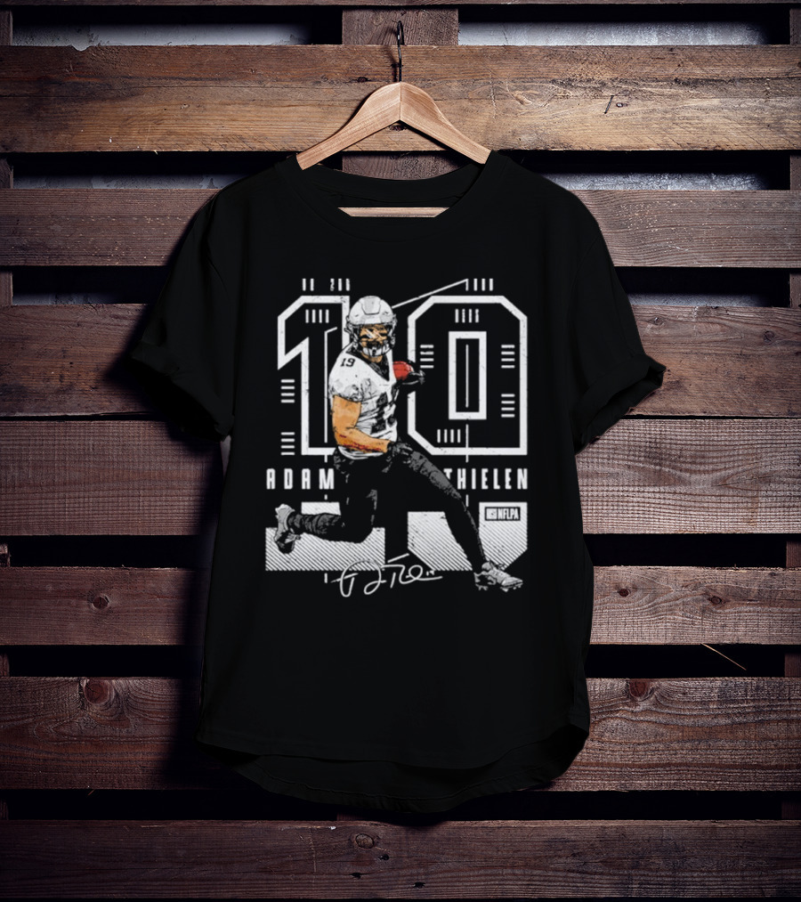 Adam Thielen Number 19 Carolina NFLPA Football Future T-Shirt