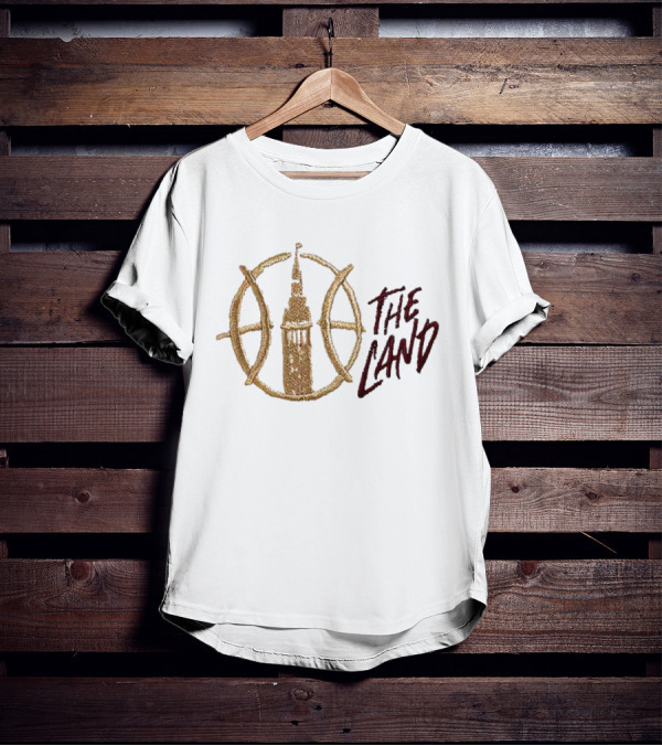 The Land Cleveland Script With Tower And Circle Elements T-Shirt