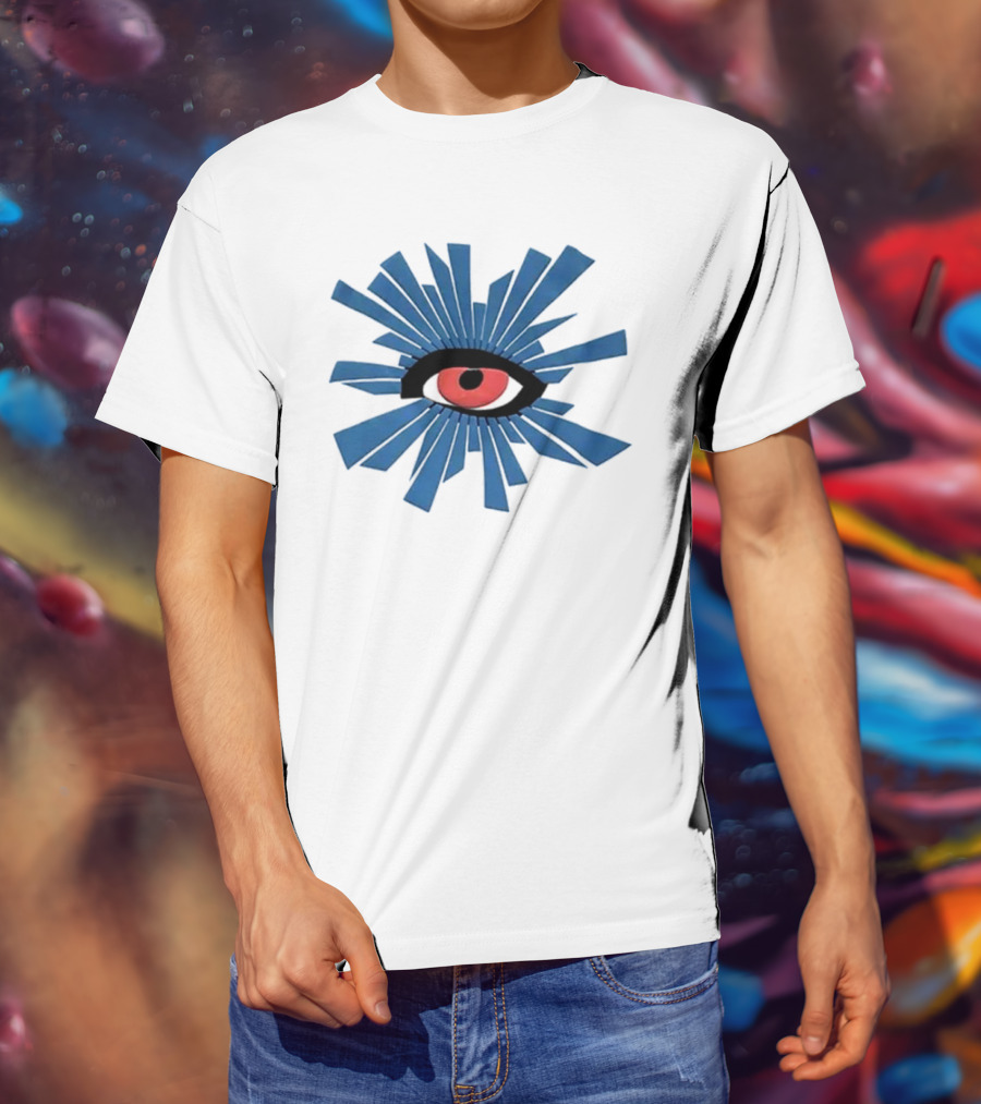 House Of Errors Eye Design With Radiant Blue And Red Iconic Elements T-Shirt