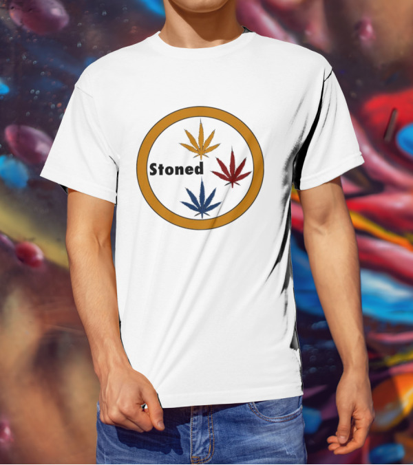 Pittsburgh Steelers Stoned Marijuana Leaf T-Shirt