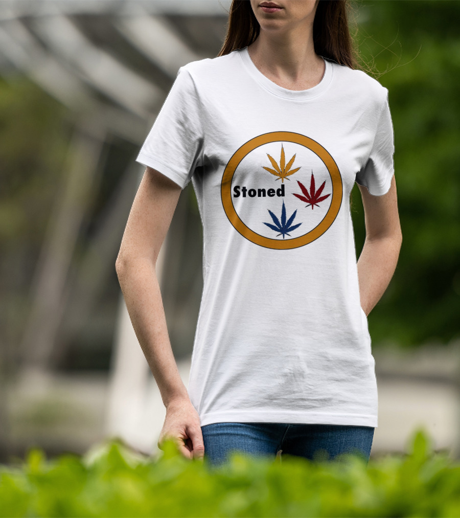 Pittsburgh Steelers Stoned Marijuana Leaf T-Shirt