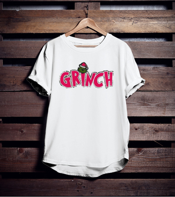 Grinch Pink Southern Shack Santa Hat T-Shirt
