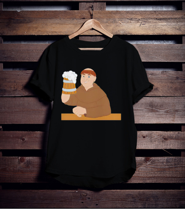 Socktoberfest Monk Raising Beer Mug T-Shirt