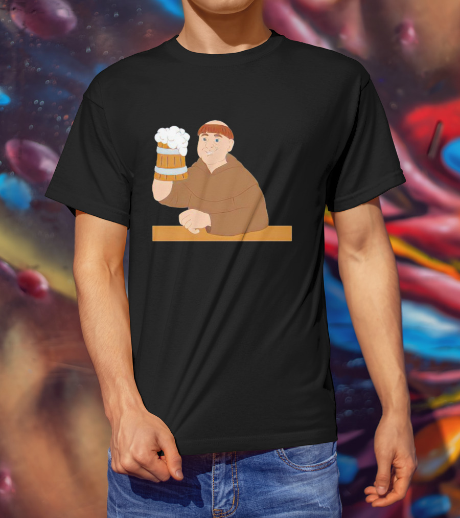 Socktoberfest Monk Raising Beer Mug T-Shirt