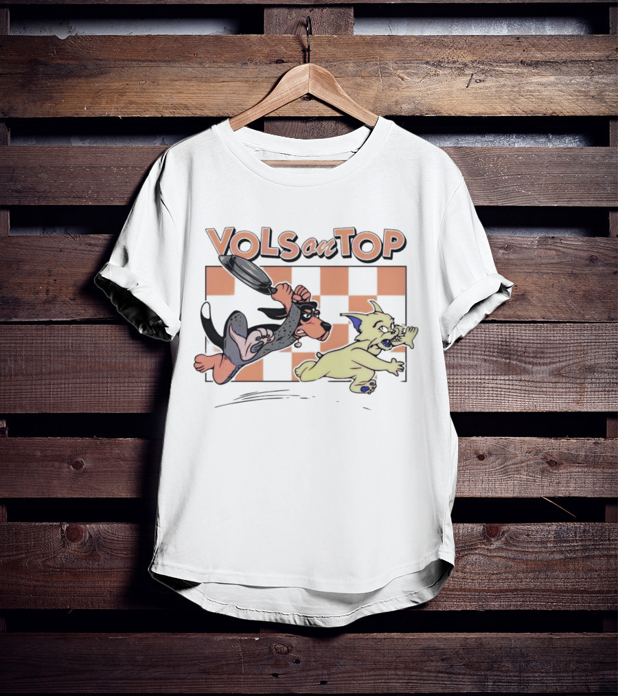 Tennessee Volunteers Vols On Top Checkerboard Chase T-Shirt