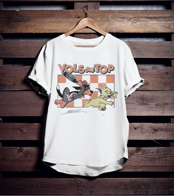 Tennessee Volunteers Vols On Top Checkerboard Chase T-Shirt