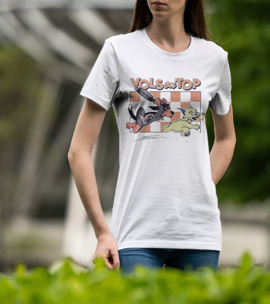 Tennessee Volunteers Vols On Top Checkerboard Chase T-Shirt