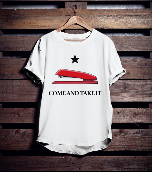 Red Stapler Come And Take It Star Icon Tradition T-Shirt